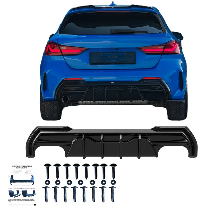 Oneway Complete bodykit passend voor BMW 1-Serie F40 M-Pack/M135i 2019- (dubbele uitlaat L/R) - Glanzend zwart - Afbeelding 9