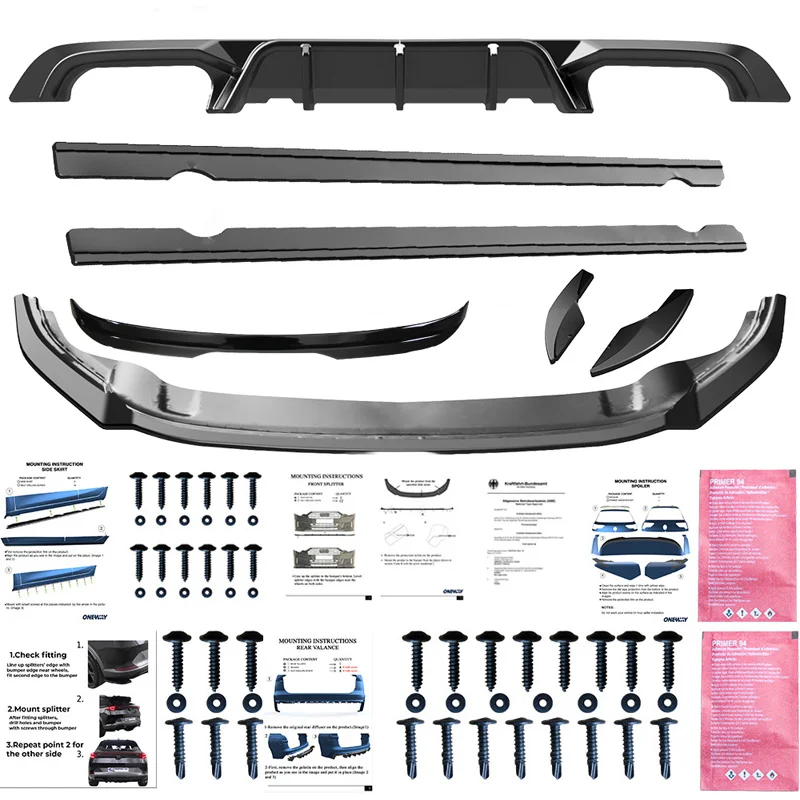 Oneway Complete bodykit passend voor Volkswagen Golf VII HB R 2013-2016 - Glanzend zwart - Afbeelding 9